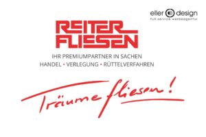 Reiter Fliesen Logo mit Schriftzug Träume fliesen