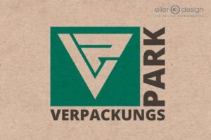 Verpackungspark Logo auf Kartonhintergrund